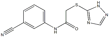 N-(3-cyanophenyl)-2-(1H-1,2,4-triazol-5-ylsulfanyl)acetamide Structure