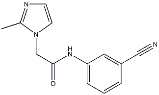 N-(3-cyanophenyl)-2-(2-methyl-1H-imidazol-1-yl)acetamide Struktur
