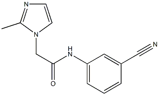 N-(3-cyanophenyl)-2-(2-methyl-1H-imidazol-1-yl)acetamide Structure