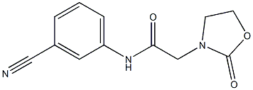 N-(3-cyanophenyl)-2-(2-oxo-1,3-oxazolidin-3-yl)acetamide Structure