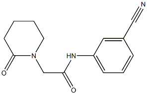 N-(3-cyanophenyl)-2-(2-oxopiperidin-1-yl)acetamide Structure