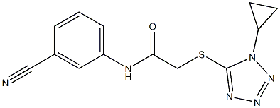 N-(3-cyanophenyl)-2-[(1-cyclopropyl-1H-1,2,3,4-tetrazol-5-yl)sulfanyl]acetamide|