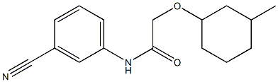 N-(3-cyanophenyl)-2-[(3-methylcyclohexyl)oxy]acetamide Structure