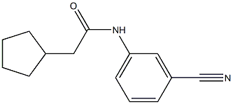N-(3-cyanophenyl)-2-cyclopentylacetamide Structure