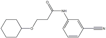 N-(3-cyanophenyl)-3-(cyclohexyloxy)propanamide Structure