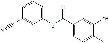 N-(3-cyanophenyl)-3-hydroxy-4-methylbenzamide Struktur