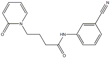 N-(3-cyanophenyl)-4-(2-oxo-1,2-dihydropyridin-1-yl)butanamide Structure