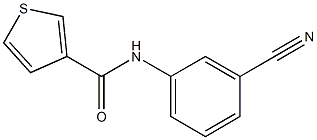 N-(3-cyanophenyl)thiophene-3-carboxamide,,结构式