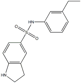 N-(3-ethylphenyl)-2,3-dihydro-1H-indole-5-sulfonamide Structure