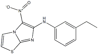 N-(3-ethylphenyl)-5-nitroimidazo[2,1-b][1,3]thiazol-6-amine 化学構造式