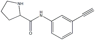 N-(3-ethynylphenyl)pyrrolidine-2-carboxamide Struktur