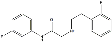 N-(3-fluorophenyl)-2-{[2-(2-fluorophenyl)ethyl]amino}acetamide Struktur