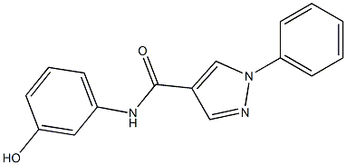 N-(3-hydroxyphenyl)-1-phenyl-1H-pyrazole-4-carboxamide Structure