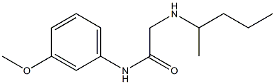 N-(3-methoxyphenyl)-2-(pentan-2-ylamino)acetamide,,结构式