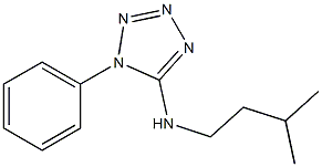 N-(3-methylbutyl)-1-phenyl-1H-1,2,3,4-tetrazol-5-amine,,结构式