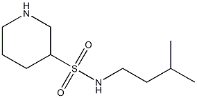 N-(3-methylbutyl)piperidine-3-sulfonamide,,结构式