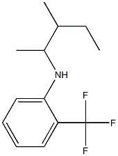 N-(3-methylpentan-2-yl)-2-(trifluoromethyl)aniline,,结构式