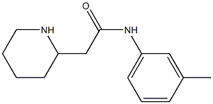 N-(3-methylphenyl)-2-(piperidin-2-yl)acetamide,,结构式