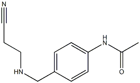 N-(4-{[(2-cyanoethyl)amino]methyl}phenyl)acetamide 化学構造式