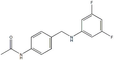N-(4-{[(3,5-difluorophenyl)amino]methyl}phenyl)acetamide Struktur