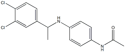 N-(4-{[1-(3,4-dichlorophenyl)ethyl]amino}phenyl)acetamide 结构式