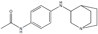 N-(4-{1-azabicyclo[2.2.2]octan-3-ylamino}phenyl)acetamide 化学構造式