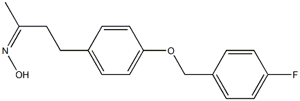 N-(4-{4-[(4-fluorophenyl)methoxy]phenyl}butan-2-ylidene)hydroxylamine,,结构式