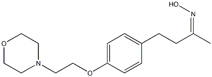 N-(4-{4-[2-(morpholin-4-yl)ethoxy]phenyl}butan-2-ylidene)hydroxylamine,,结构式