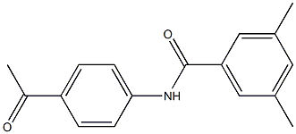 N-(4-acetylphenyl)-3,5-dimethylbenzamide Struktur