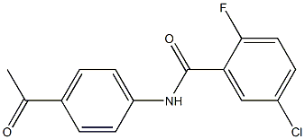 N-(4-acetylphenyl)-5-chloro-2-fluorobenzamide,,结构式