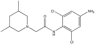 N-(4-amino-2,6-dichlorophenyl)-2-(3,5-dimethylpiperidin-1-yl)acetamide 化学構造式