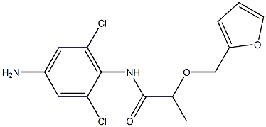 N-(4-amino-2,6-dichlorophenyl)-2-(furan-2-ylmethoxy)propanamide,,结构式
