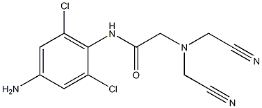 N-(4-amino-2,6-dichlorophenyl)-2-[bis(cyanomethyl)amino]acetamide 结构式