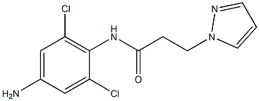 N-(4-amino-2,6-dichlorophenyl)-3-(1H-pyrazol-1-yl)propanamide Struktur