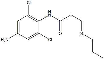 N-(4-amino-2,6-dichlorophenyl)-3-(propylsulfanyl)propanamide Struktur