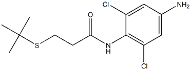 N-(4-amino-2,6-dichlorophenyl)-3-(tert-butylsulfanyl)propanamide,,结构式