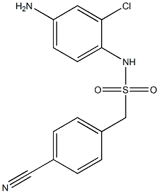 N-(4-amino-2-chlorophenyl)-1-(4-cyanophenyl)methanesulfonamide 化学構造式