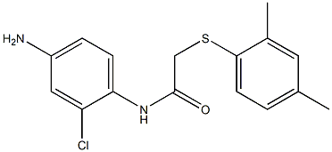 N-(4-amino-2-chlorophenyl)-2-[(2,4-dimethylphenyl)sulfanyl]acetamide Struktur