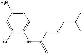 N-(4-amino-2-chlorophenyl)-2-[(2-methylpropyl)sulfanyl]acetamide,,结构式