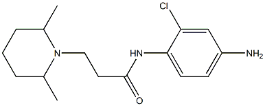 N-(4-amino-2-chlorophenyl)-3-(2,6-dimethylpiperidin-1-yl)propanamide,,结构式