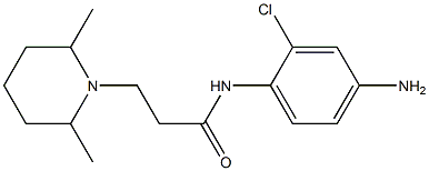 N-(4-amino-2-chlorophenyl)-3-(2,6-dimethylpiperidin-1-yl)propanamide Struktur