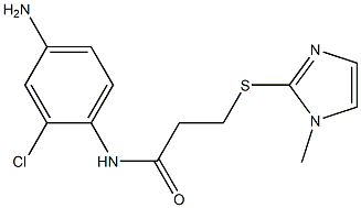 N-(4-amino-2-chlorophenyl)-3-[(1-methyl-1H-imidazol-2-yl)sulfanyl]propanamide 结构式