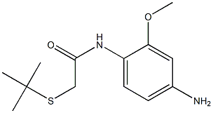 N-(4-amino-2-methoxyphenyl)-2-(tert-butylsulfanyl)acetamide,,结构式