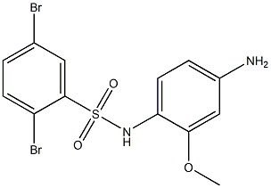 N-(4-amino-2-methoxyphenyl)-2,5-dibromobenzene-1-sulfonamide Structure