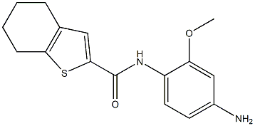 N-(4-amino-2-methoxyphenyl)-4,5,6,7-tetrahydro-1-benzothiophene-2-carboxamide 化学構造式