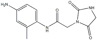 N-(4-amino-2-methylphenyl)-2-(2,5-dioxoimidazolidin-1-yl)acetamide,,结构式