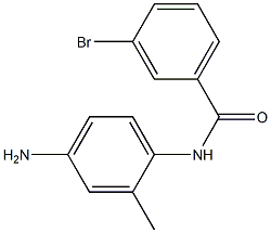 N-(4-amino-2-methylphenyl)-3-bromobenzamide 化学構造式