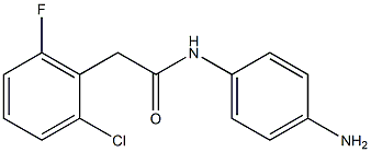 N-(4-aminophenyl)-2-(2-chloro-6-fluorophenyl)acetamide,,结构式