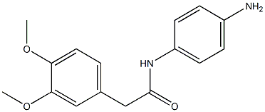 N-(4-aminophenyl)-2-(3,4-dimethoxyphenyl)acetamide 化学構造式