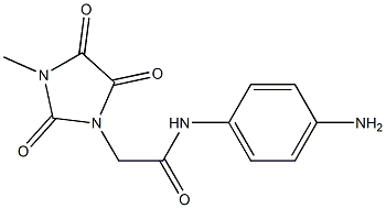 N-(4-aminophenyl)-2-(3-methyl-2,4,5-trioxoimidazolidin-1-yl)acetamide Struktur